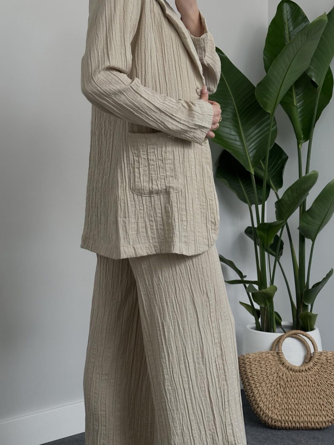 Ensemble waffle beige
