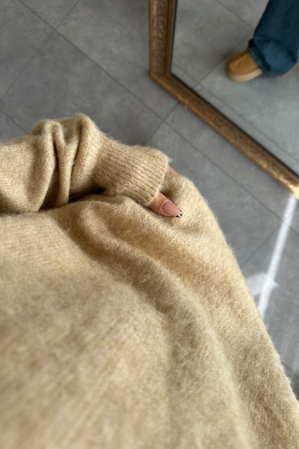 Pull en lain doux Beige