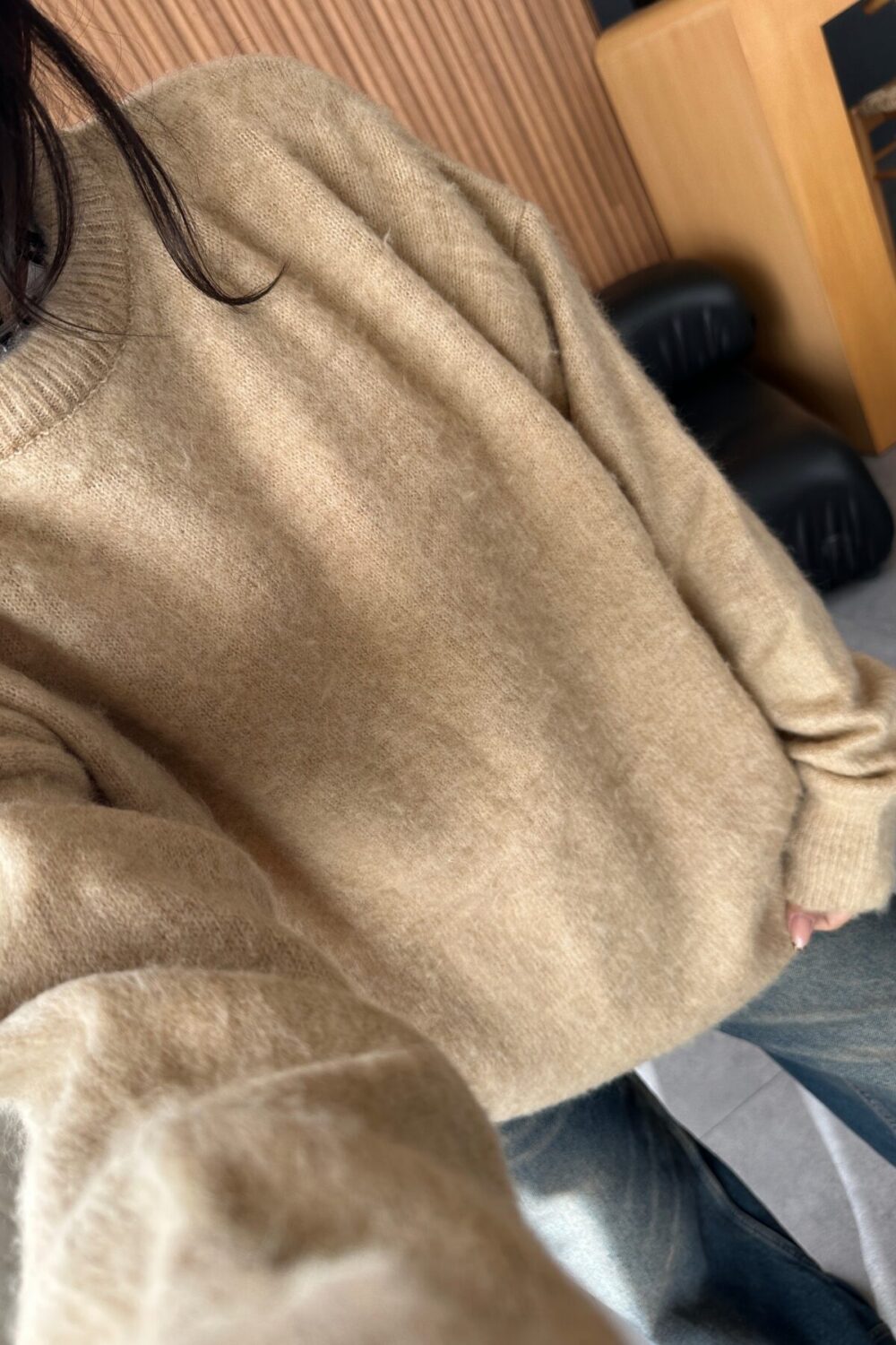 Pull en lain doux Beige