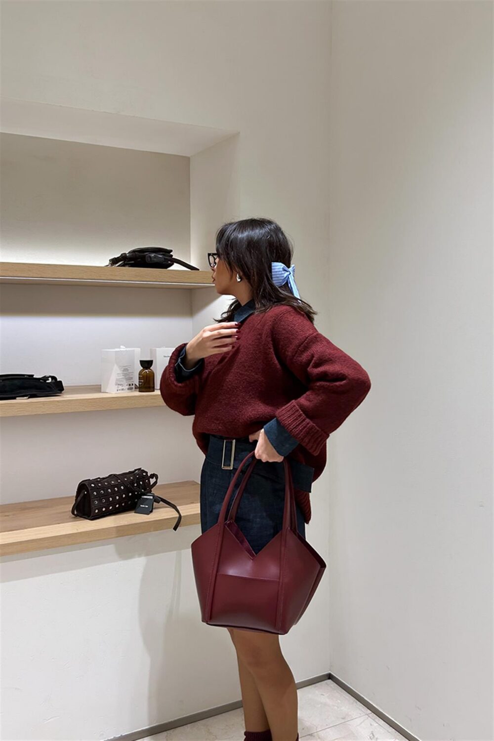 Giza Bordeaux + Purse