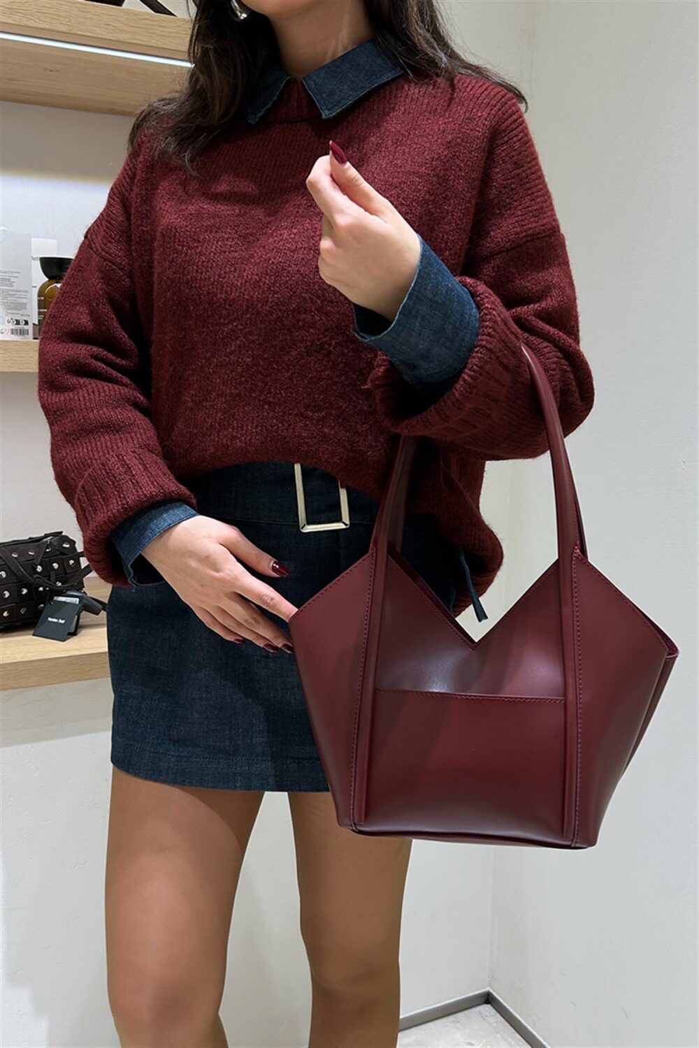 Giza Bordeaux + Purse