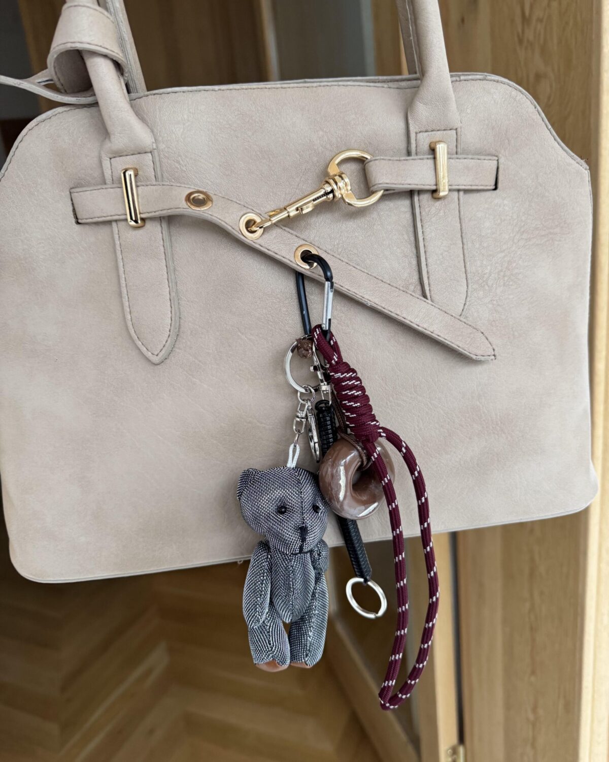 Grey Teddy Bag Charm
