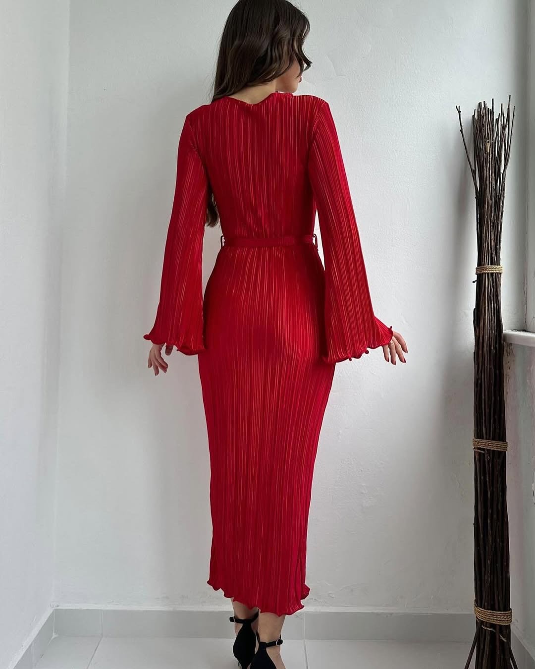Robe plisse a cheville ( Avec doublure )