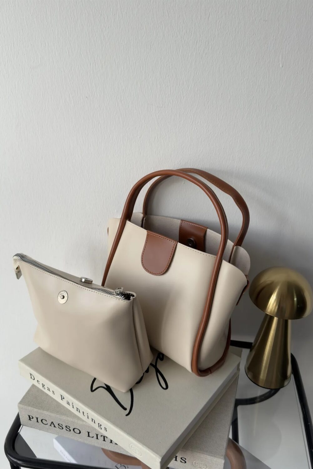Beca Beige & Camel + Purse