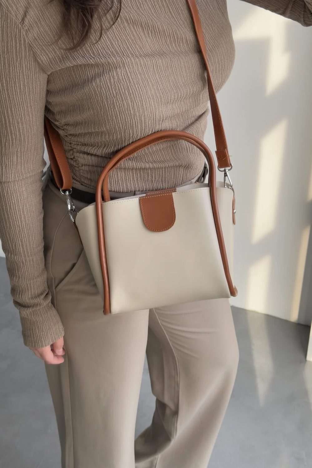 Beca Beige & Camel + Purse