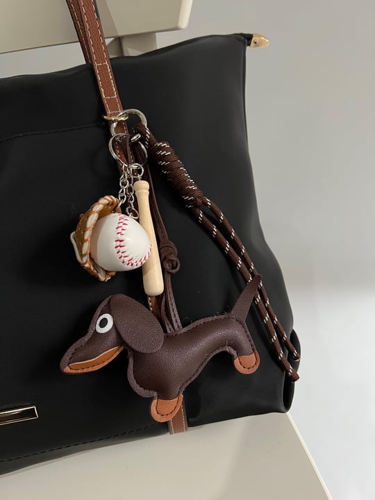 Brown Dog Toy Bag Charm