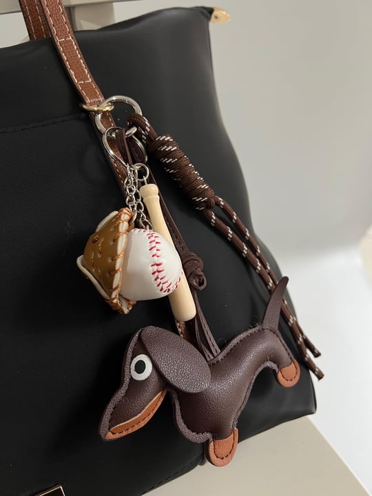 Brown Dog Toy Bag Charm