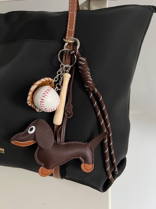 Brown Dog Toy Bag Charm