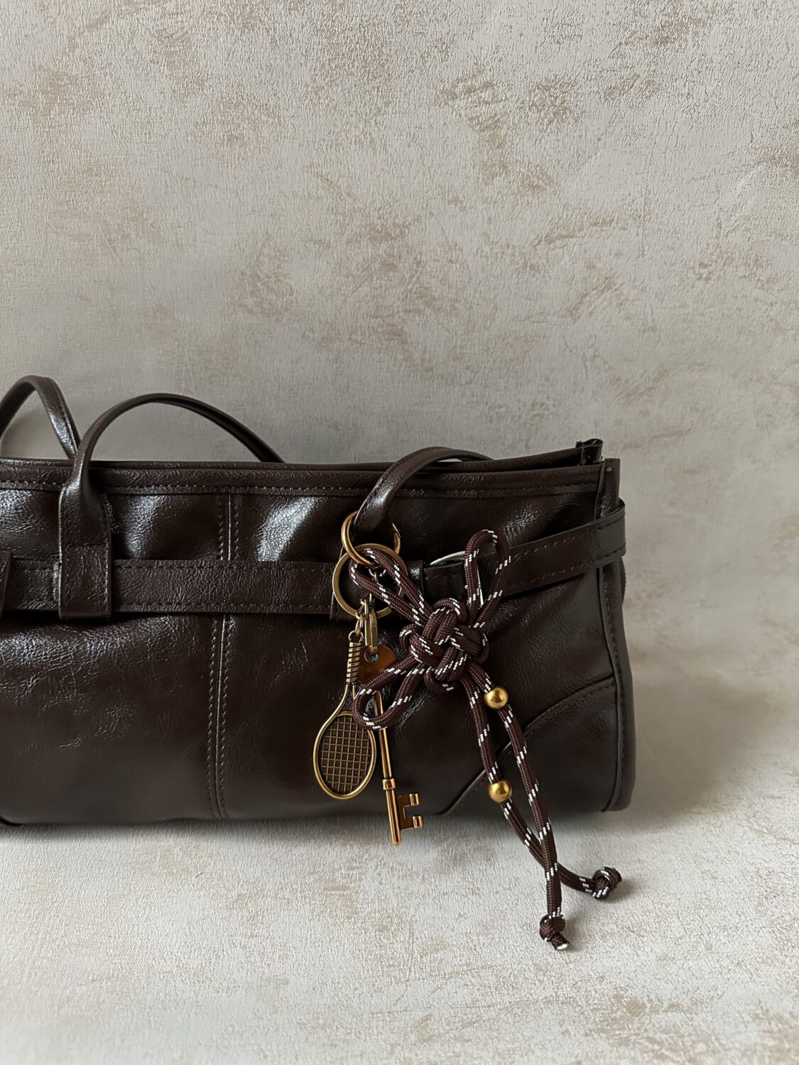 Golden Tennis Bag Charm