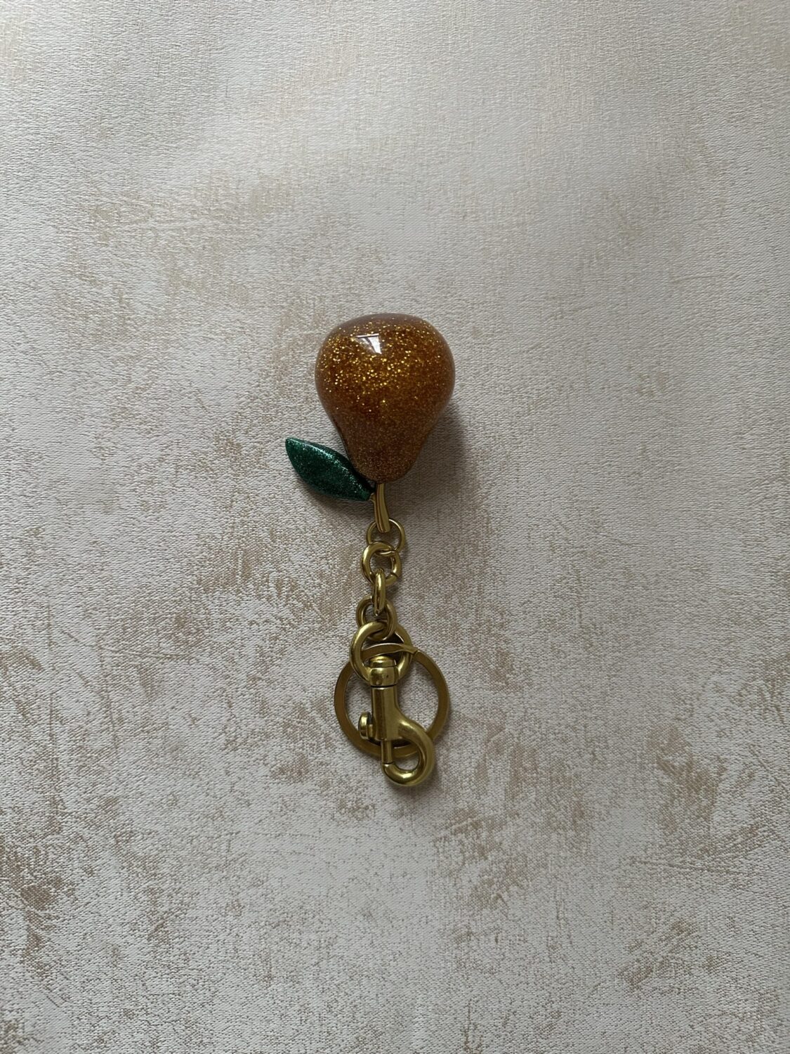 Viral Golden Pear Bag Charm