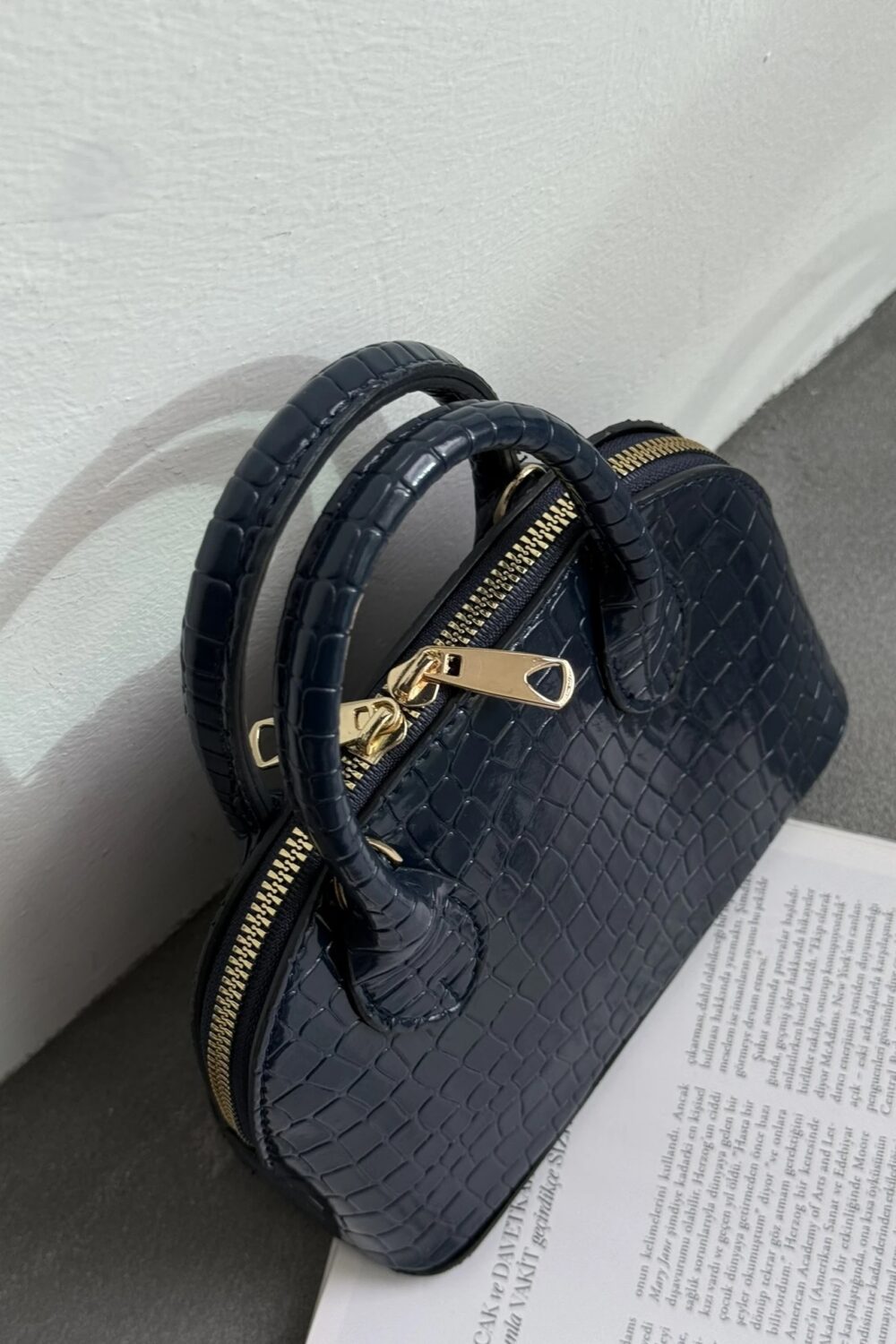 Darla Patterned Navy Blue