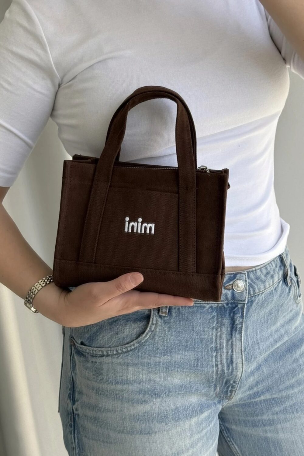 Mini Tote Marron