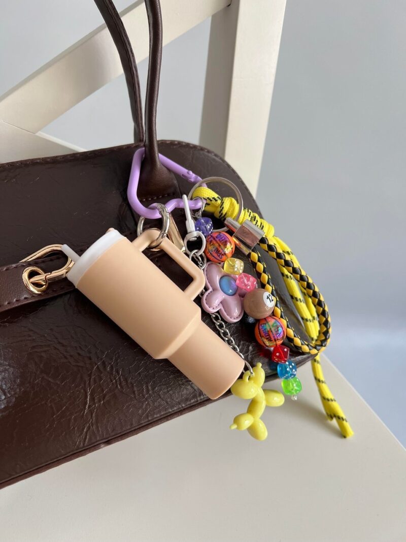 Mini Sip Beige Bag Charm