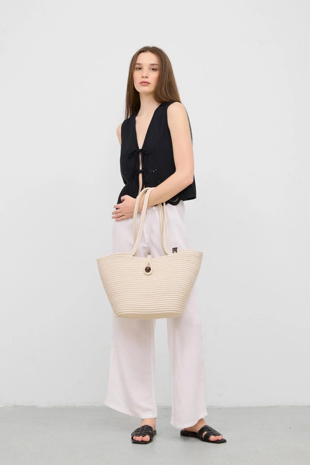 Vossa Handmade Straw Creme