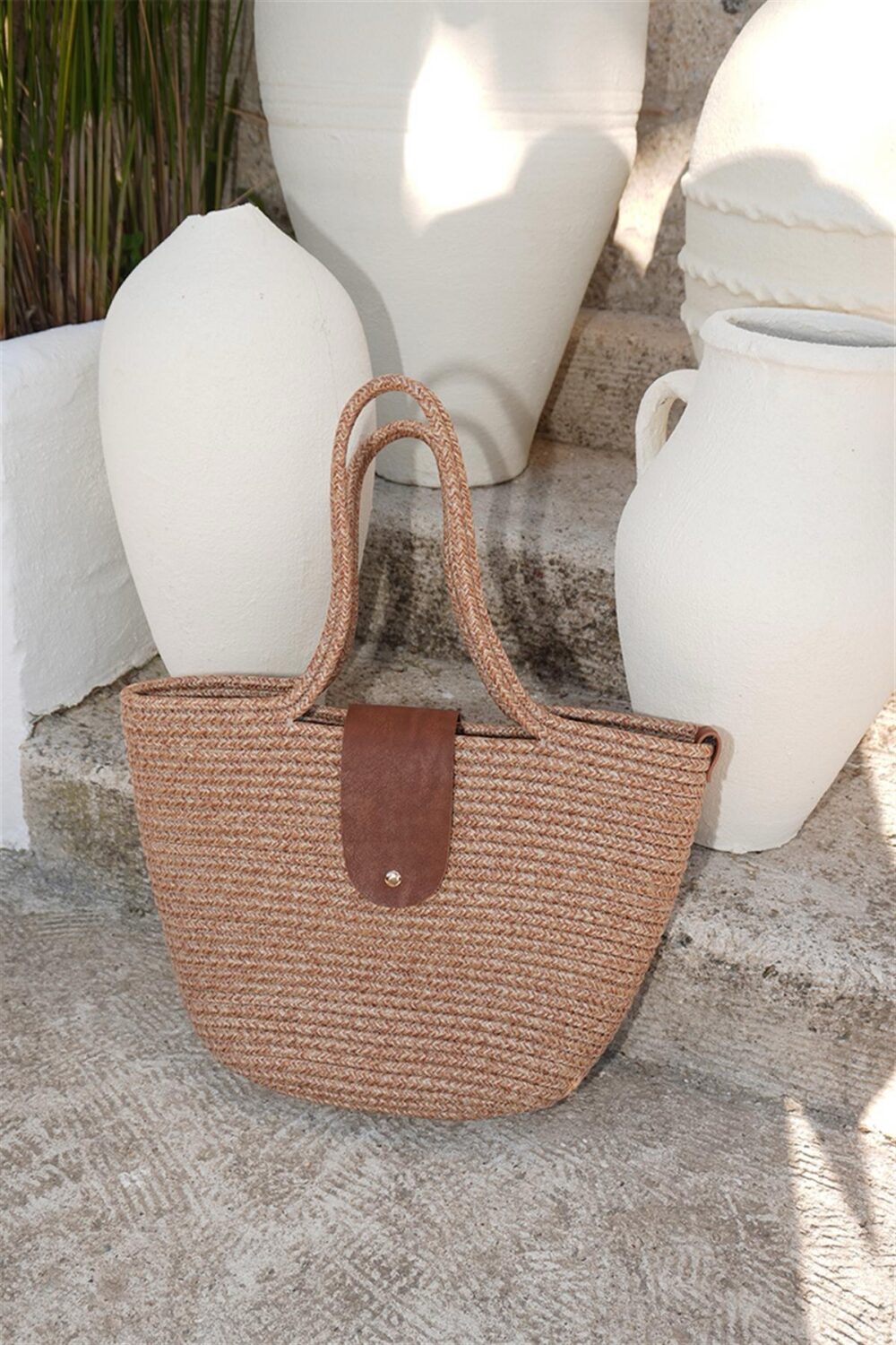 Reya Handmade Straw Nude