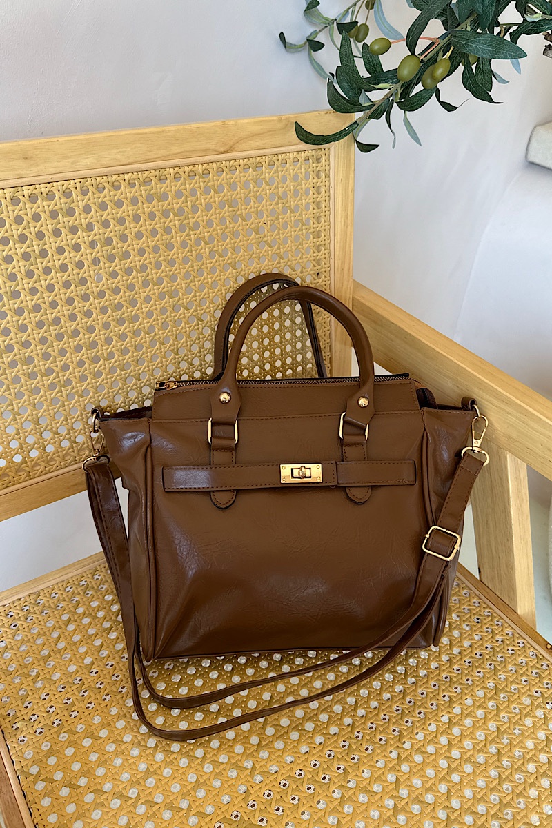 Boho Large Glossy Camel