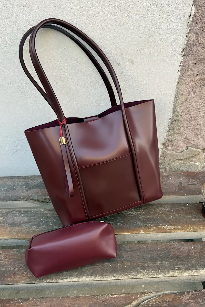 Jade Bordeaux + Purse