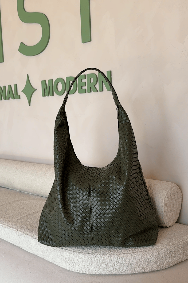 Zoe XL Woven Pattern Vert Olive