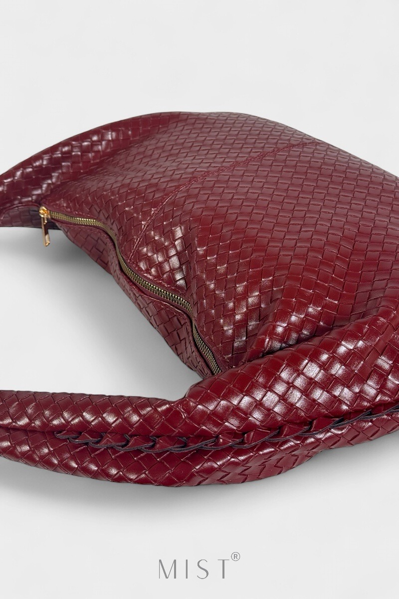 Sandy Large Woven Bordeaux