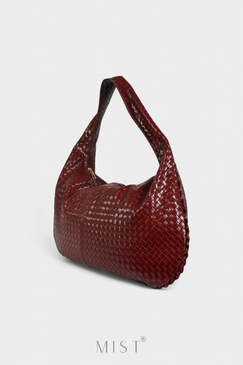 Sandy Large Woven Bordeaux