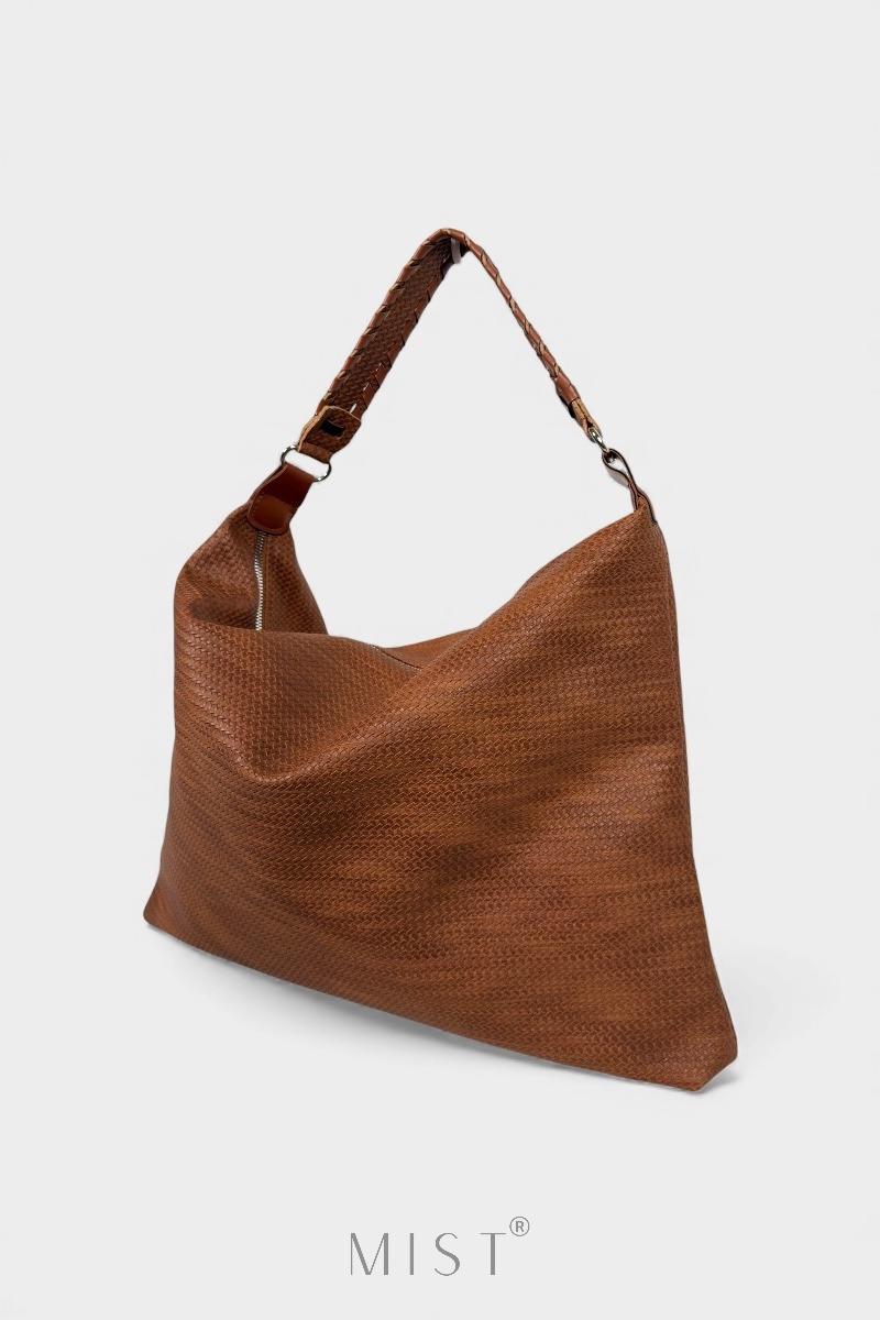 Alma Braided Camel Casual Bag