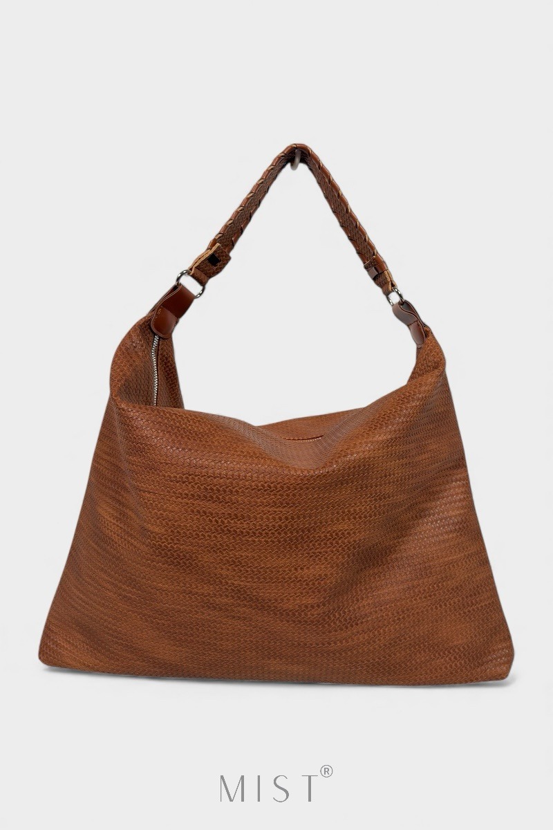 Alma Braided Camel Casual Bag