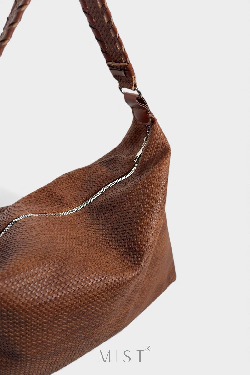 Alma Braided Camel Casual Bag
