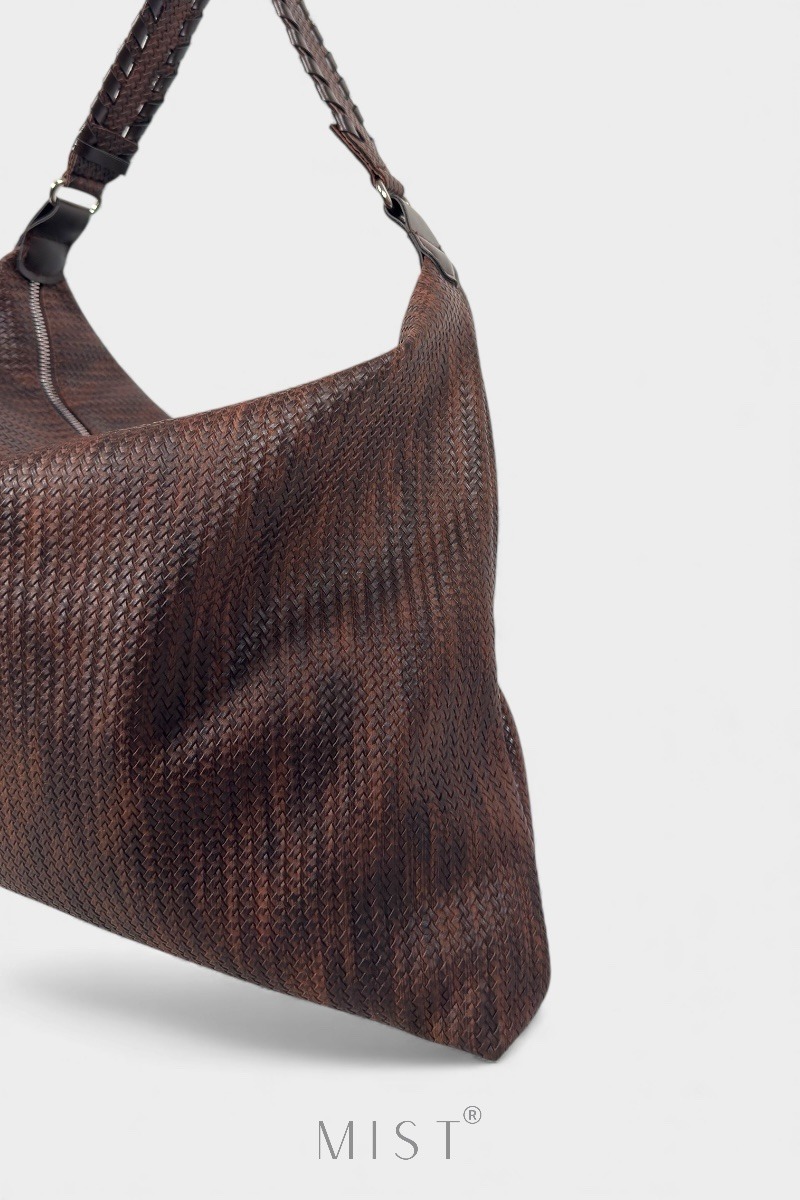 Alma Braided Marron Casual Bag