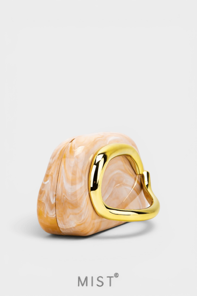 Nelly Marble Gold Clutch PREMIUM