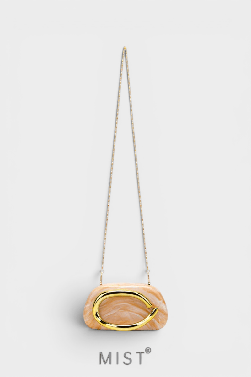Nelly Marble Gold Clutch PREMIUM