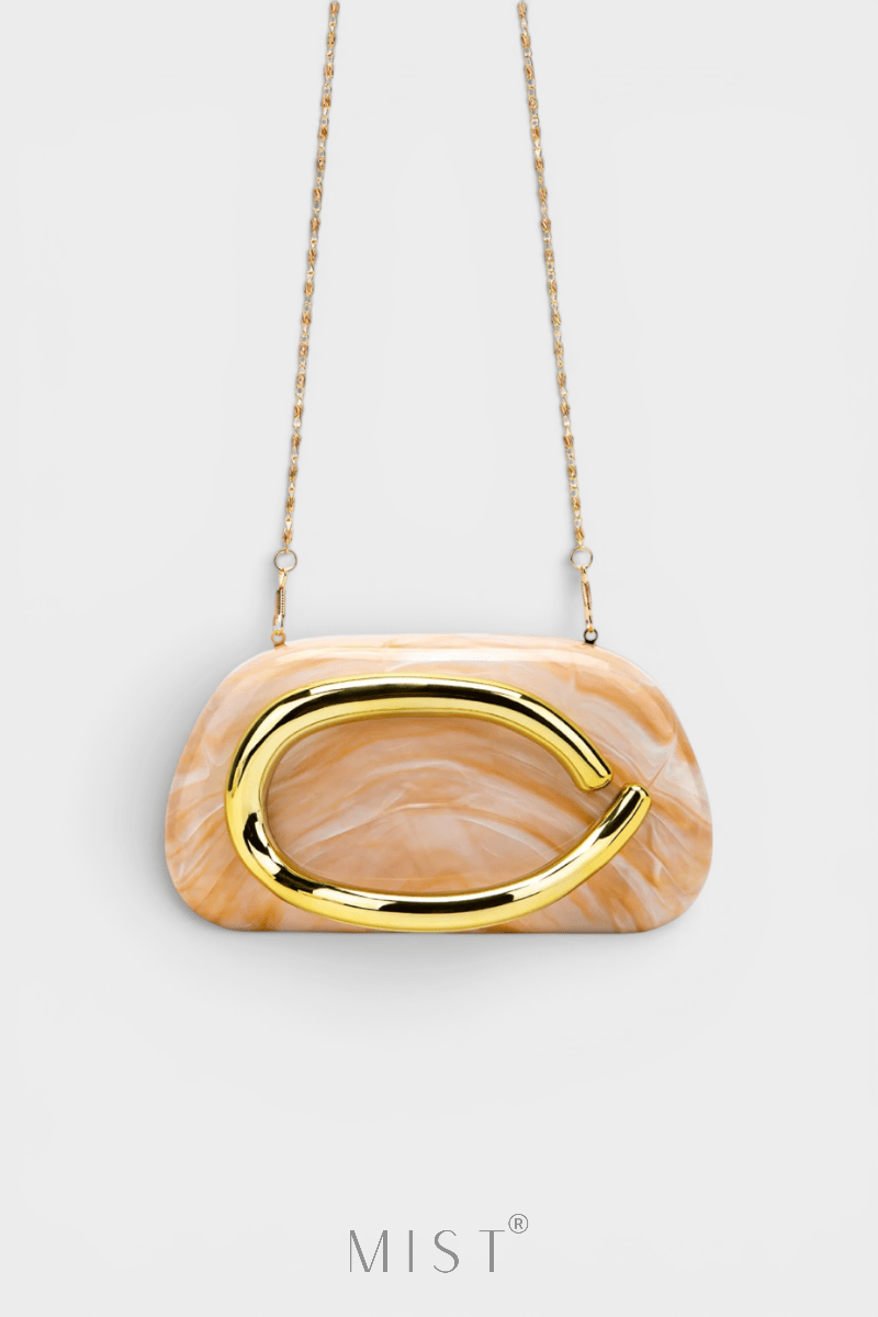 Nelly Marble Gold Clutch PREMIUM