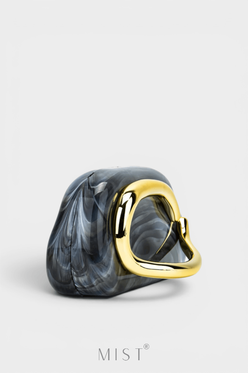 Nelly Marble Noire Clutch PREMIUM