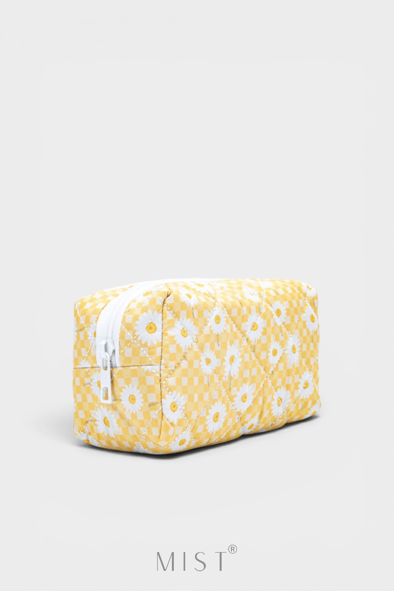 Yellow Lilly Makeup Pouch