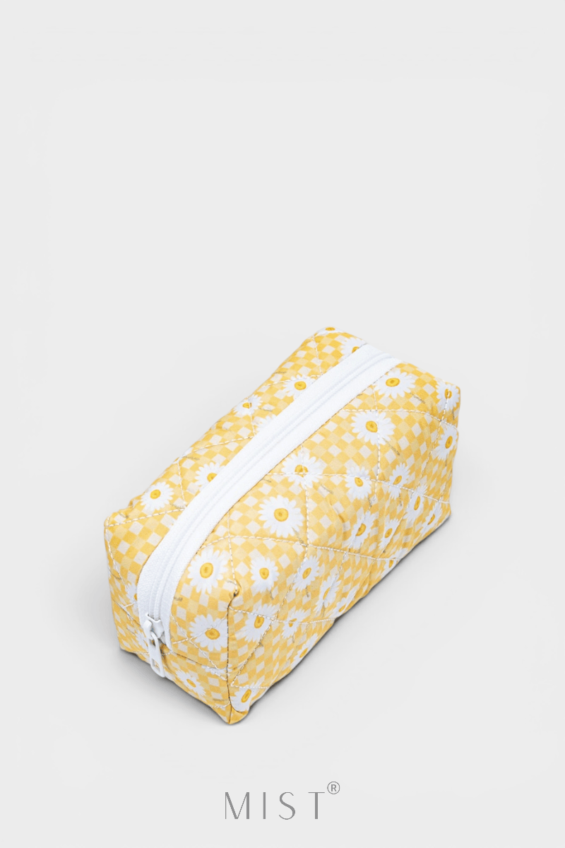 Yellow Lilly Makeup Pouch
