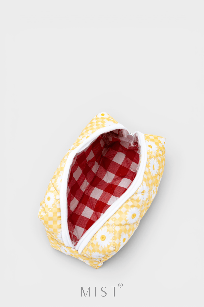 Yellow Lilly Makeup Pouch