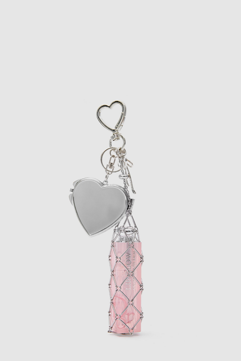 Silver Heart Lipstick Charm