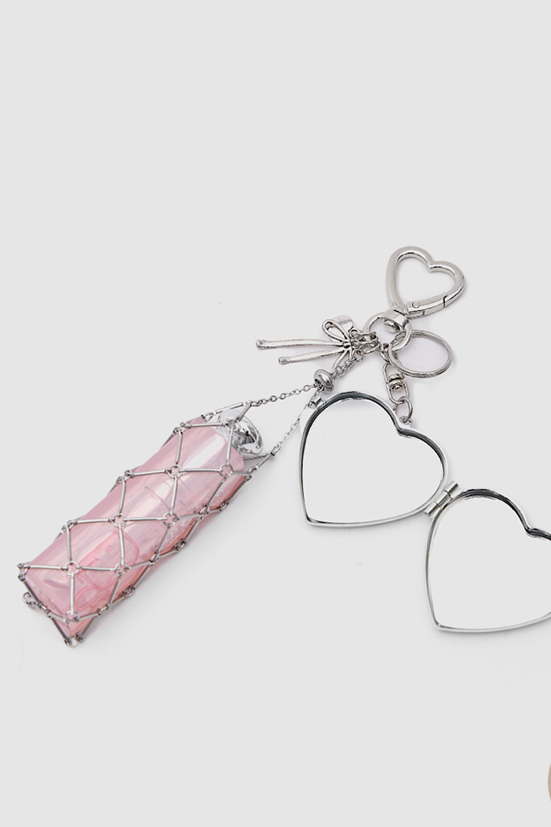 Silver Heart Lipstick Charm