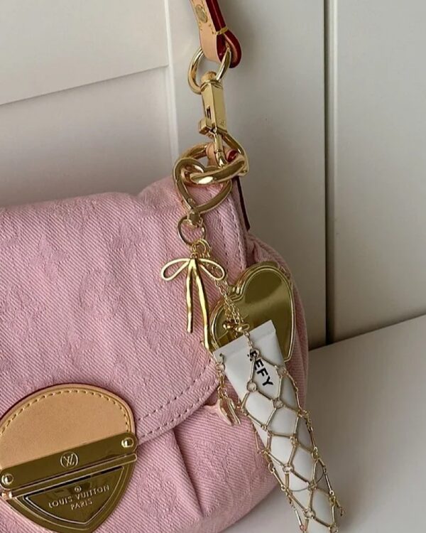 Gold Heart Lipstick Charm